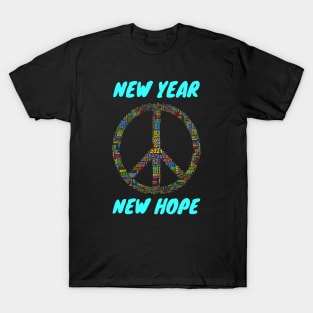 2021 New Year New Hope in Peace Symbol T-Shirt